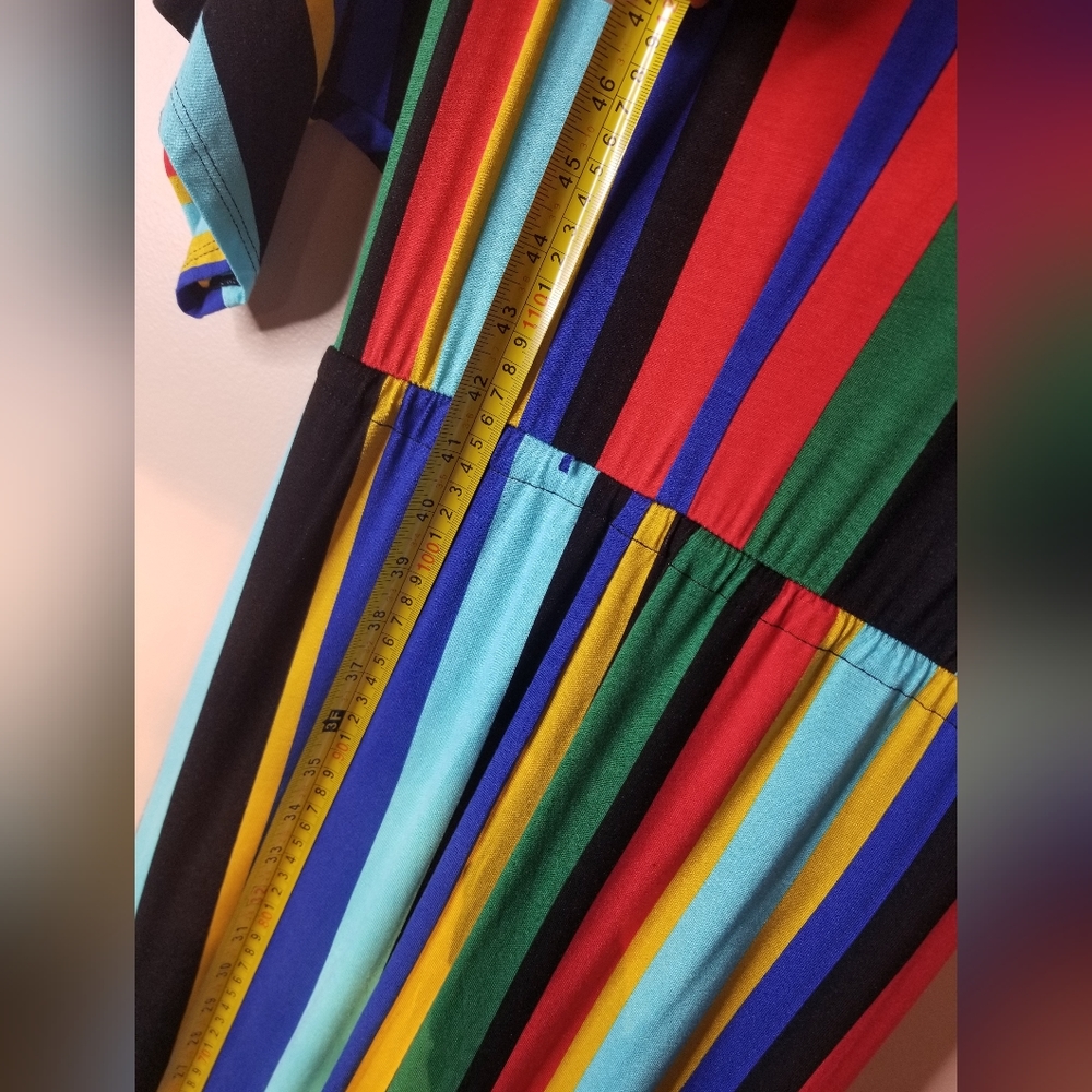 New York & Company Multicolored Striped Dress - Picture 5 of 5